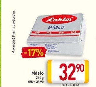 Máslo Laktos