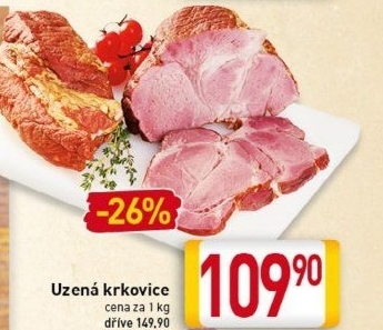 Uzená krkovice bez kosti