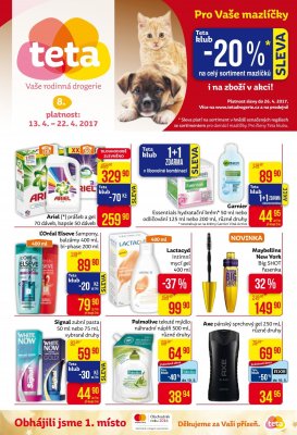 akční leták Teta drogerie 13.4.2017-22.4.2017