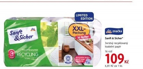 Toaletní papír 3vrstvý Sanft&amp