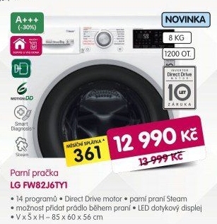 Pračka LG FW82J6TY1