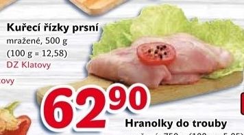 Kuřecí prsní řízky mražené DZ Klatovy