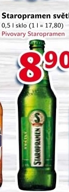 Pivo světlé Staropramen