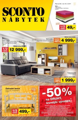 akční leták Sconto nábytek 26.4.2017-16.5.2017