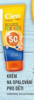 Krém dětský na opalování OF 50 Cien Sun