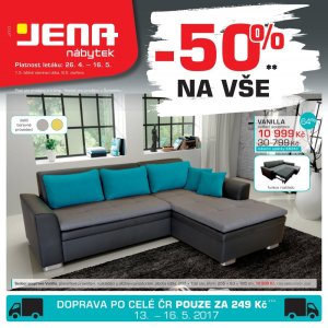 akční leták Jena nábytek 26.4.2017-16.5.2017
