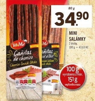 Minisalámy španělské Canitas Sol&amp