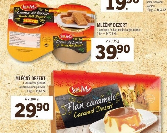 Dezert mléčný Sol&amp
