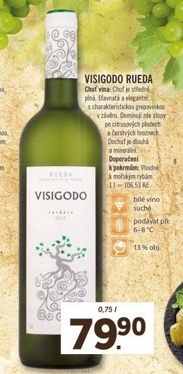 Víno bílé Visigodo Rueda