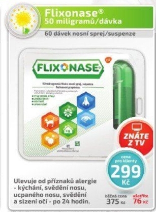 Nosní sprej při alergiích Flixonase - Medifin lékárna akcniletaky.com