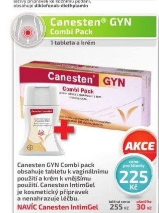 Sada na léčbu vaginální mykózy Combi Pack Gyn Canesten