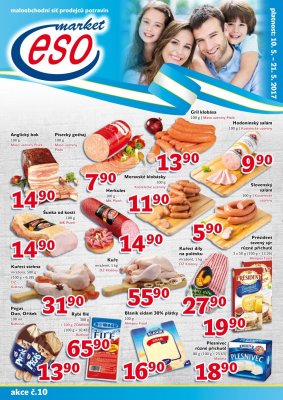 akční leták ESO MARKET 10.5.2017-21.5.2017