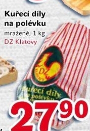 Kuřecí díly na polévku mražené DZ Klatovy