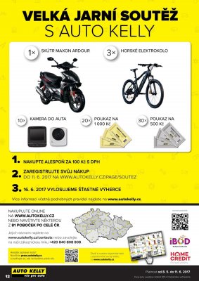 akční leták Auto Kelly 8.5.2017-11.6.2017
