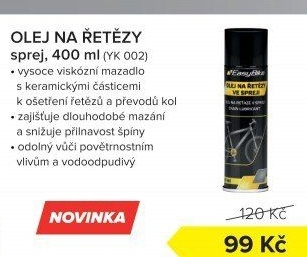 Sprej olej na řetězy EasyBike