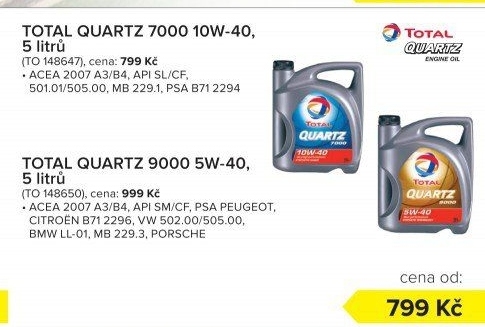 Motorový olej 10 W - 40 Quartz 7000 Total