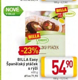 Španělský ptáček s rýží Easy Billa