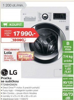 Pračka se sušičkou F72A8HDM2N LG