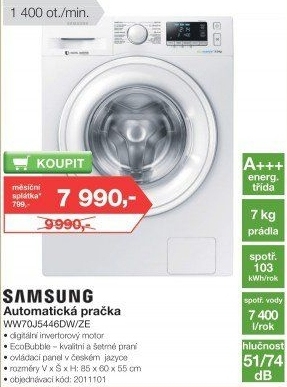 Pračka Samsung WW70J5446DW/ZE