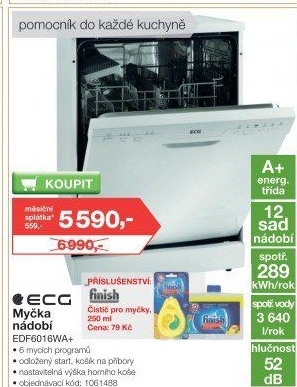 Myčka ECG EDF 6016 WA
