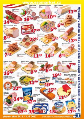 akční leták ESO MARKET 24.5.2017-4.6.2017