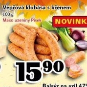 Vepřová klobása s křenem Maso uzeniny Písek