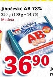 Máslo Jihočeské AB Madeta