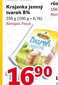 Tvaroh jemný 8% Krajanka