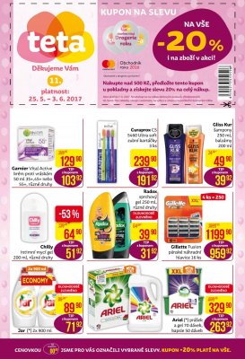 akční leták Teta drogerie 25.5.2017-3.6.2017