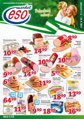 akční leták ESO MARKET 7.6.2017-18.6.2017