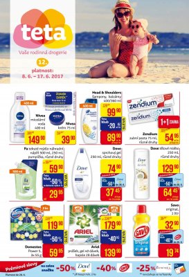 akční leták Teta drogerie 8.6.2017-17.6.2017