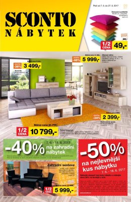 akční leták Sconto nábytek 7.6.2017-27.6.2017