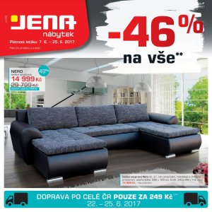 akční leták Jena nábytek 7.6.2017-25.6.2017