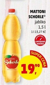 Šťáva 50% Schorle Mattoni