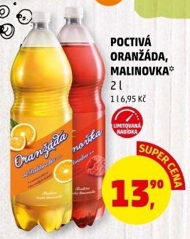 Limonáda Poctivá oranžáda Poděbradka