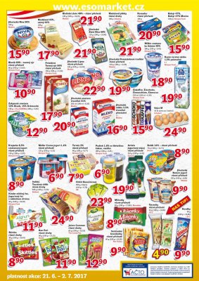 akční leták ESO MARKET 21.6.2017-2.7.2017