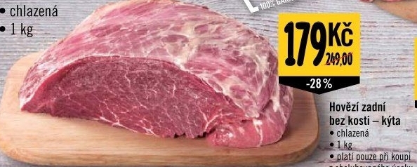Hovězí kýta zadní bez kosti