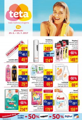 akční leták Teta drogerie 29.6.2017-15.7.2017