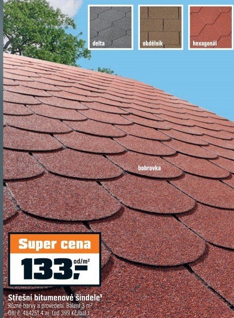 Střešní bitumenové šindele