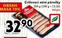 Grilovací mini párečky Váhala