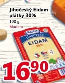 Sýr Eidam Jihočeský 30% Madeta