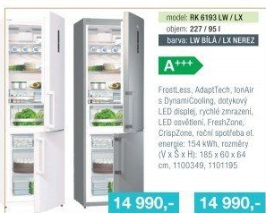 Kombinovaná chladnička Gorenje RK 6193 LW - Electro World akcniletaky.com