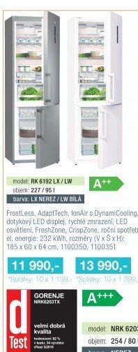 Kombinovaná chladnička Gorenje RK 6192 LX
