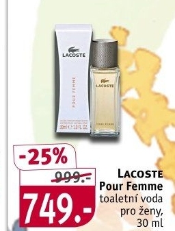 Toaletní voda dámská Pour Femme Lacoste