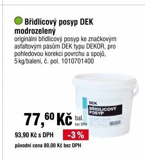 Břidlicový posyp DEK modrozelený
