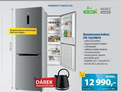Kombinovaná chladnička Eta 136290010 - Euronics akcniletaky.com