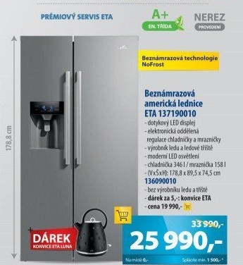 Americká chladnička ETA 137190010
