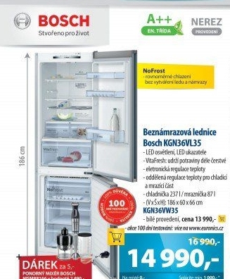 Kombinovaná chladnička Bosch KGN36VL35