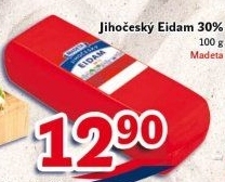 Sýr Eidam Jihočeský 30% Madeta