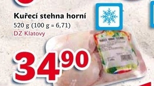 Kuřecí stehna mražená DZ Klatovy